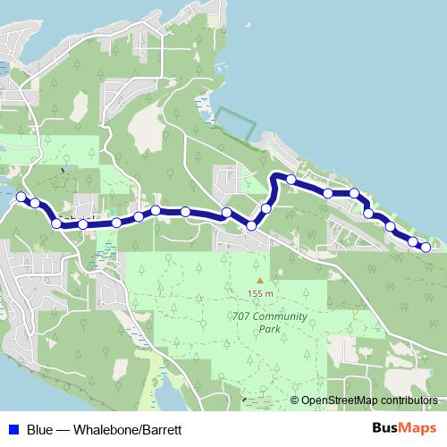 Blue bus Line Map