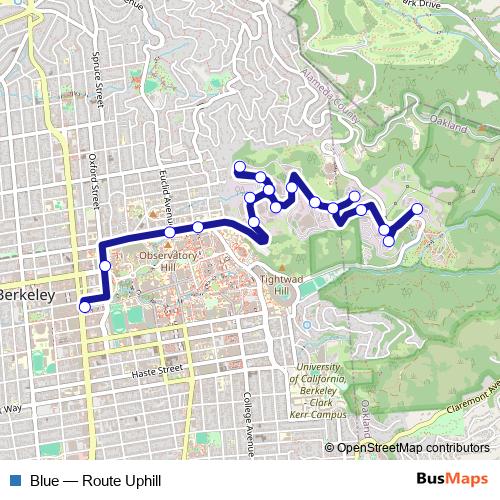 Blue bus Line Map