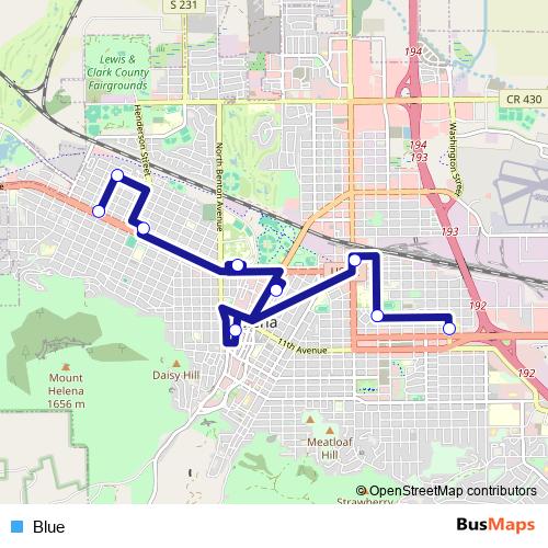 Blue bus Line Map