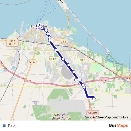 Blue bus Line Map