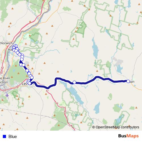 Blue bus Line Map