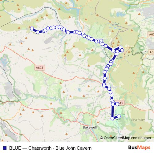 BLUE bus Line Map