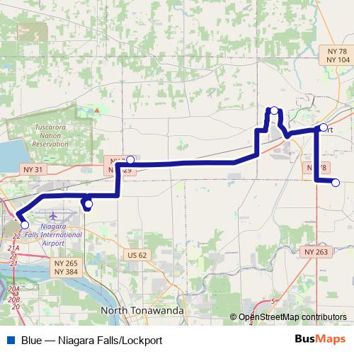Blue bus Line Map