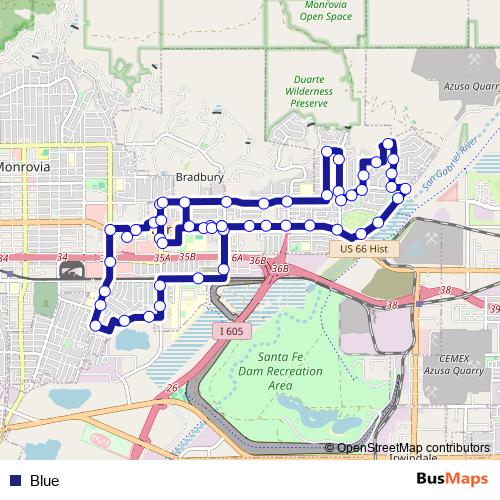 Blue bus Line Map