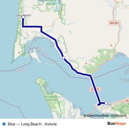 Blue bus Line Map