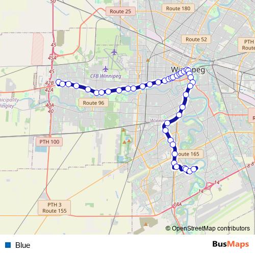 Blue bus Line Map