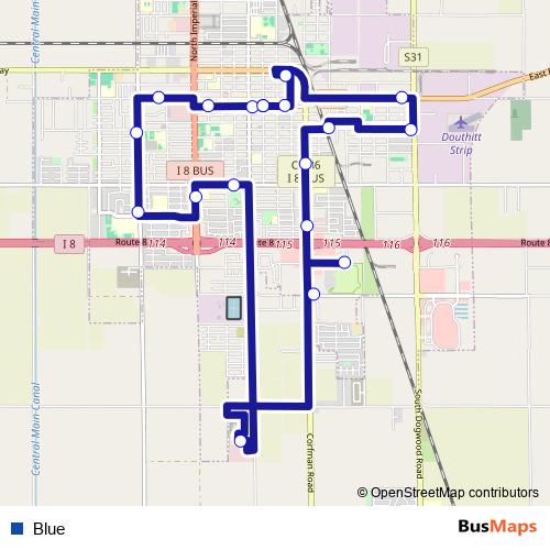 Blue bus Line Map
