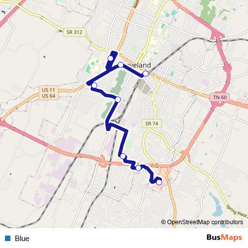 Blue bus Line Map