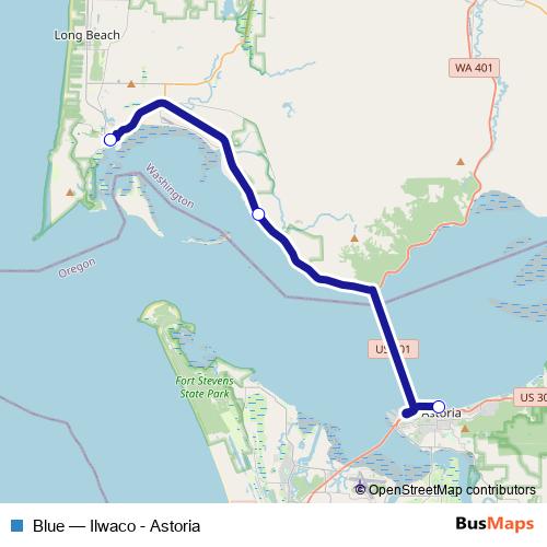 Blue bus Line Map