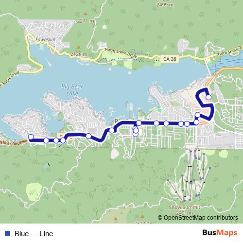 Blue bus Line Map