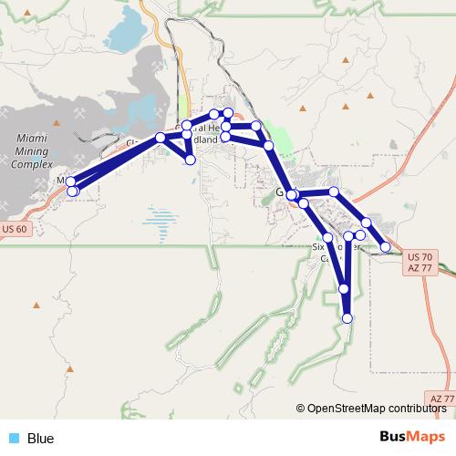 Blue bus Line Map