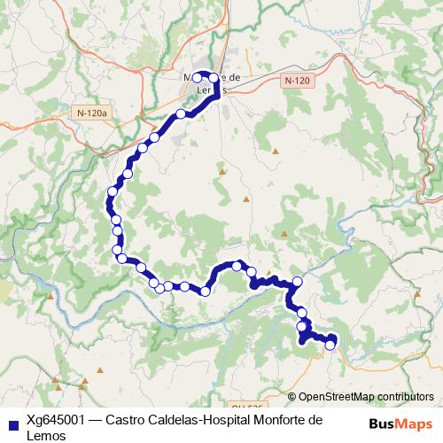 Xg645001 bus Line Map