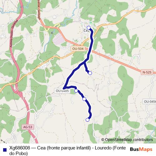 Xg686008 bus Line Map