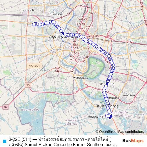 3-22E (511) bus Line Map