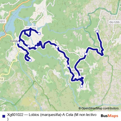Xg601022 bus Line Map