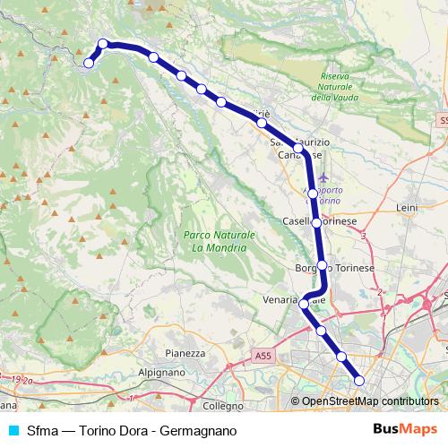 Sfma rail Line Map