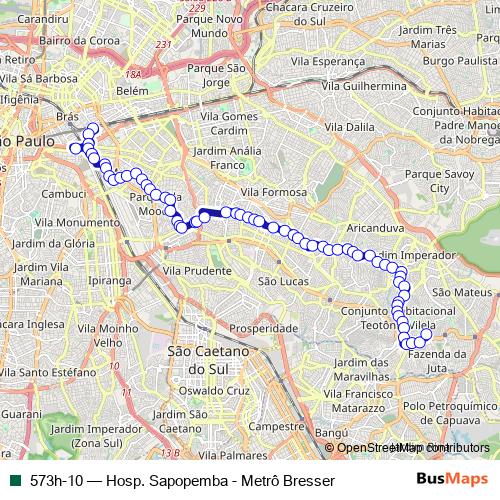 573h-10 bus Line Map