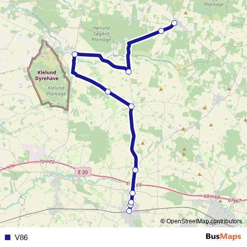 V86 bus Line Map
