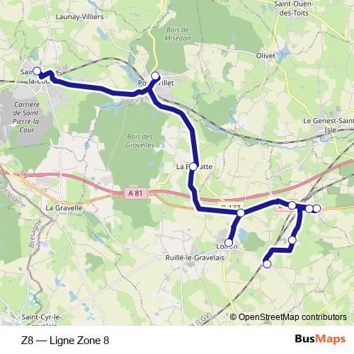 Z8 bus Line Map