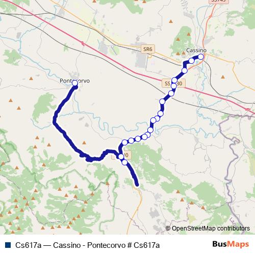 Cs617a bus Line Map