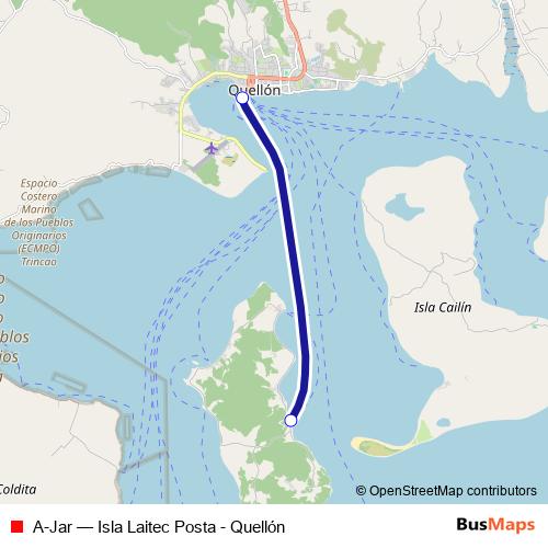 A-Jar ferry Line Map