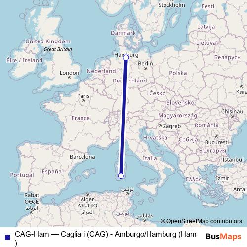 CAG-Ham air Line Map
