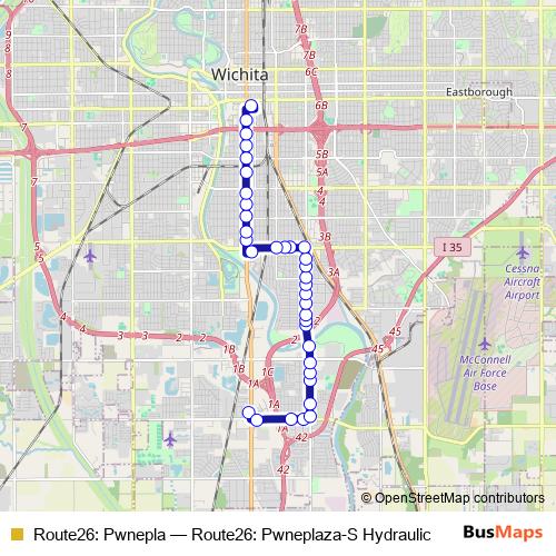 Route26: Pwnepla bus Line Map