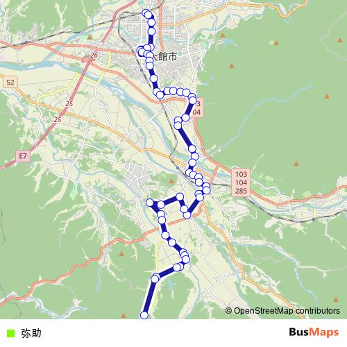 弥助 bus Line Map