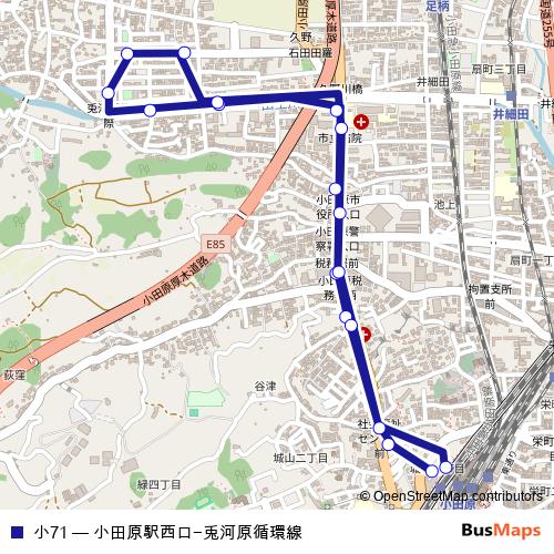 小71 bus Line Map