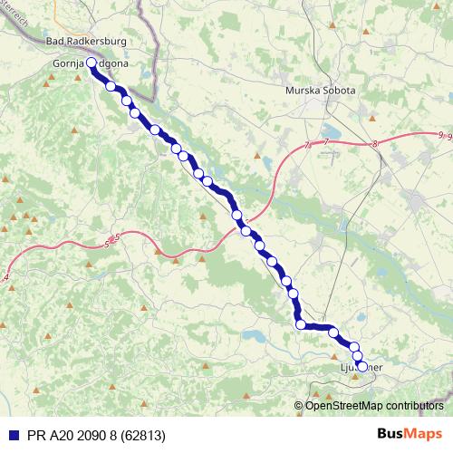 PR A20 2090 8 (62813) bus Line Map