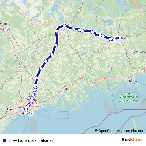 Z rail Line Map