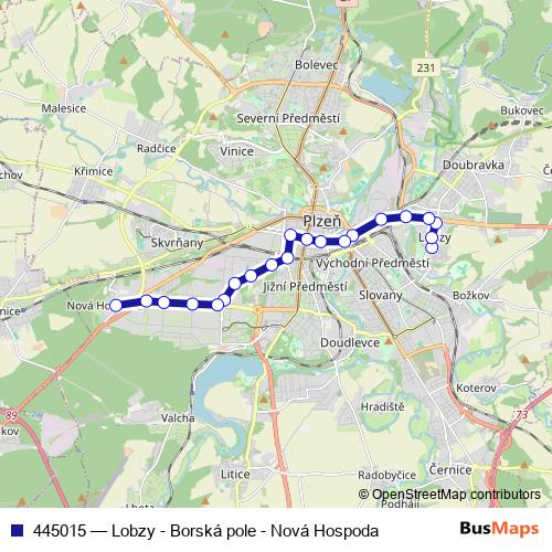 445015 trolleybus Line Map