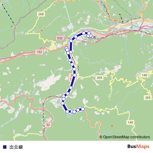 出合線 bus Line Map