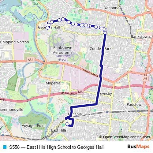 S558 bus Line Map