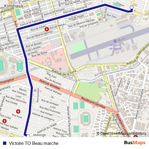 Victoire TO Beau marche bus Line Map