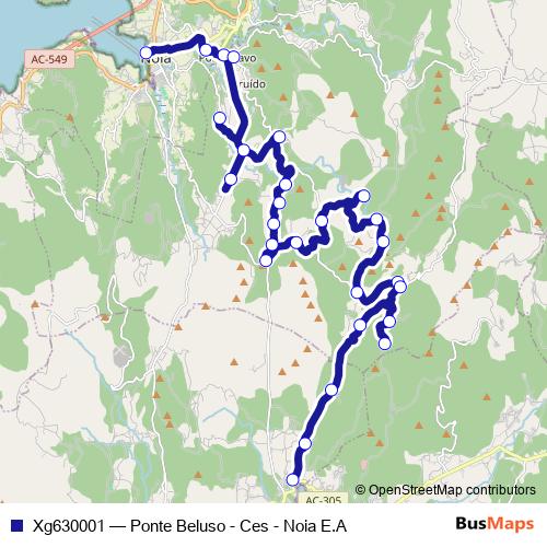 Xg630001 bus Line Map