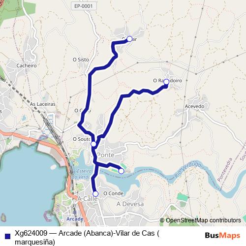 Xg624009 bus Line Map