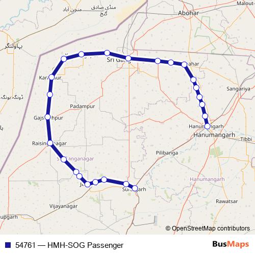 54761 rail Line Map