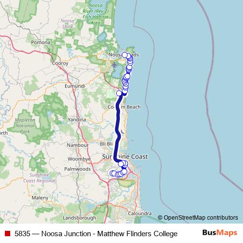 5835 bus Line Map