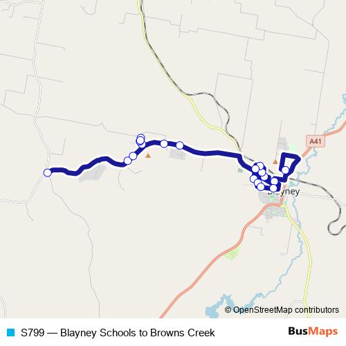 S799 bus Line Map