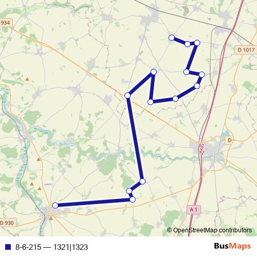 8-6-215 bus Line Map