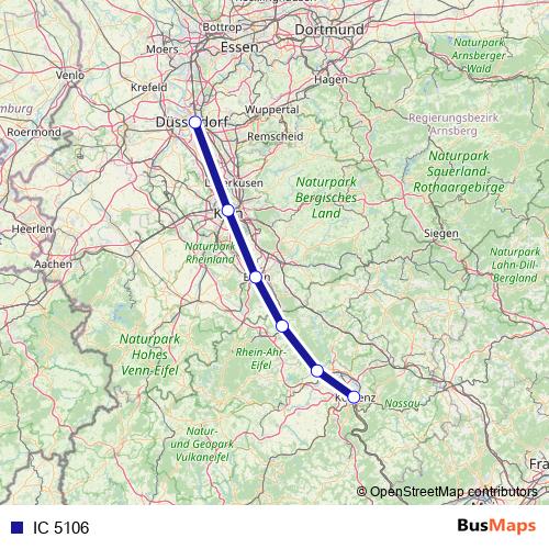 IC 5106 rail Line Map