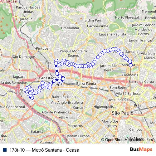 178t-10 bus Line Map
