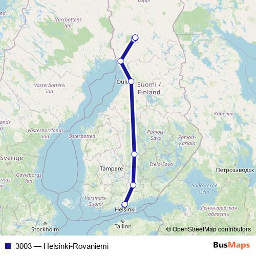 3003 bus Line Map