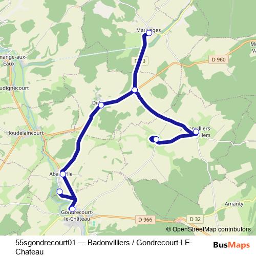 55sgondrecourt01 bus Line Map