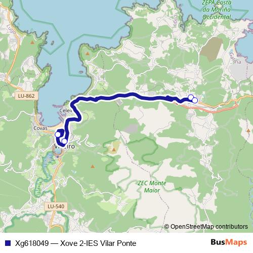 Xg618049 bus Line Map