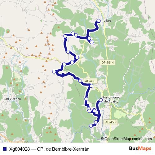 Xg804028 bus Line Map