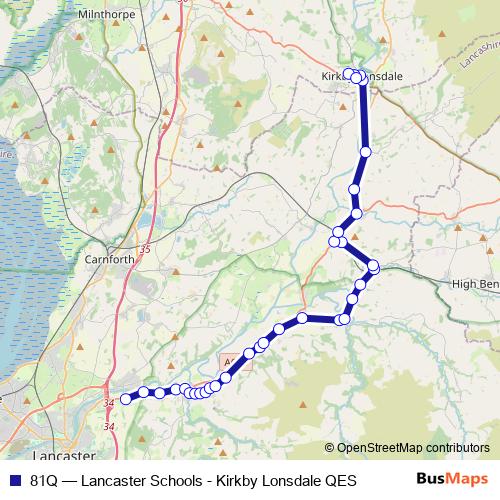 81Q bus Line Map