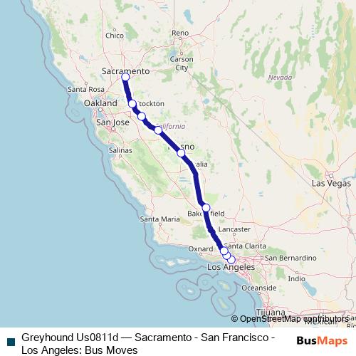 Greyhound Us0811d bus Line Map