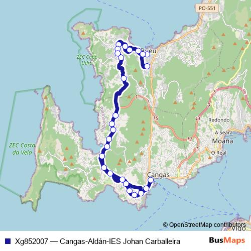 Xg852007 bus Line Map